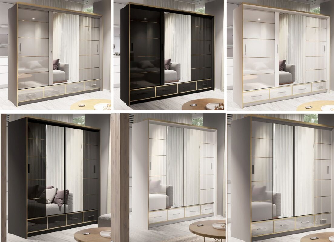 SYDNEY HIGH GLOSS WARDROBE Sliding Wardrobes 4 u