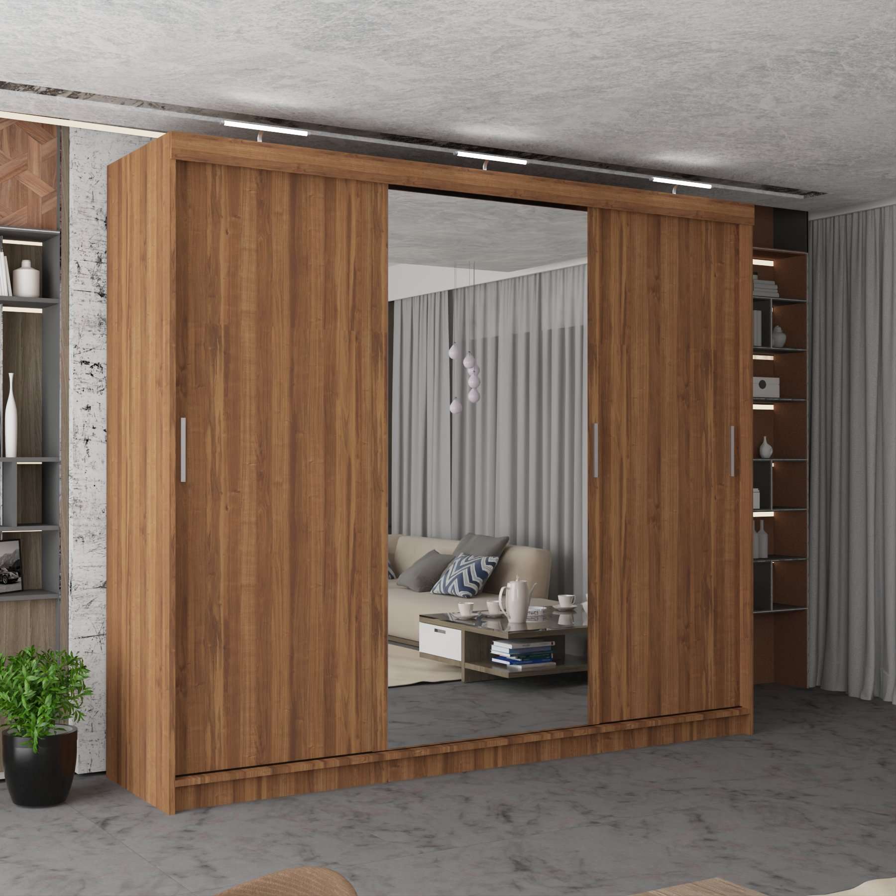 3 Door Miami Walnut
