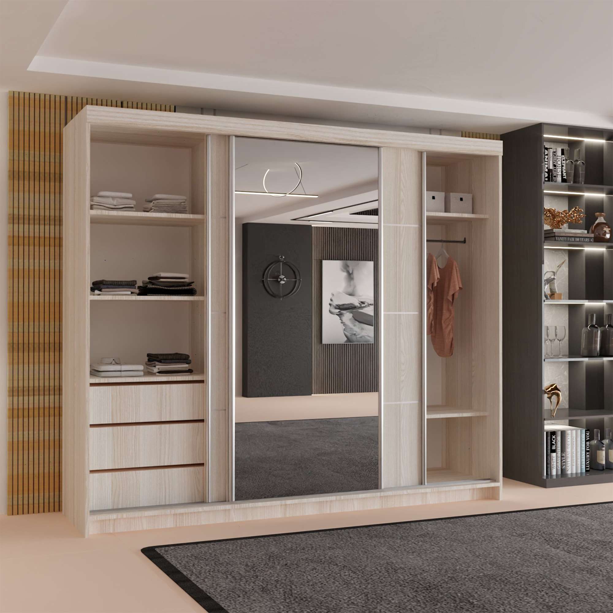 oak palermo sliding door