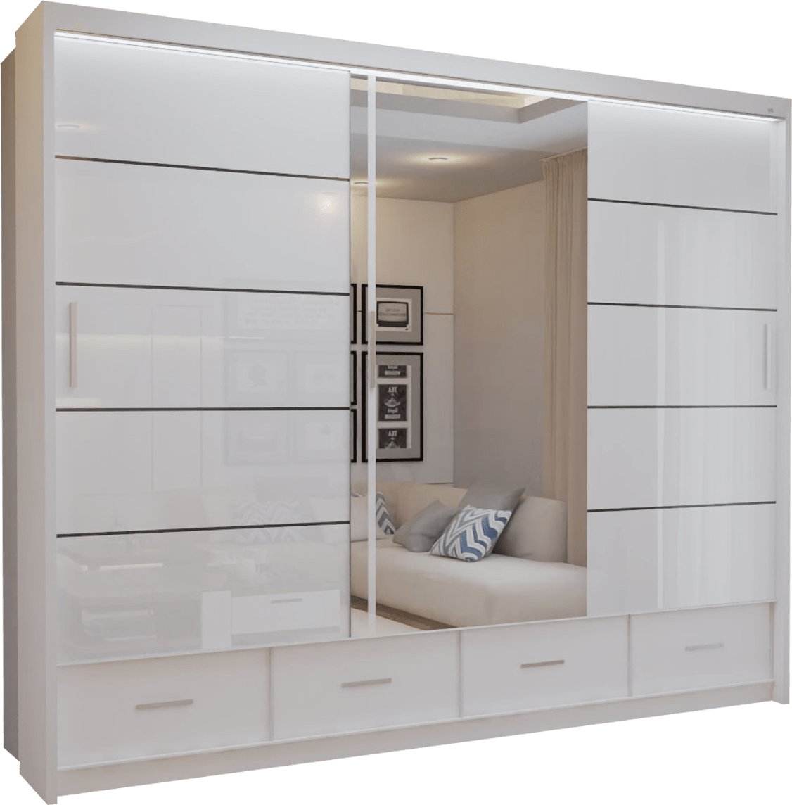 3 Door Wgite Sycylia