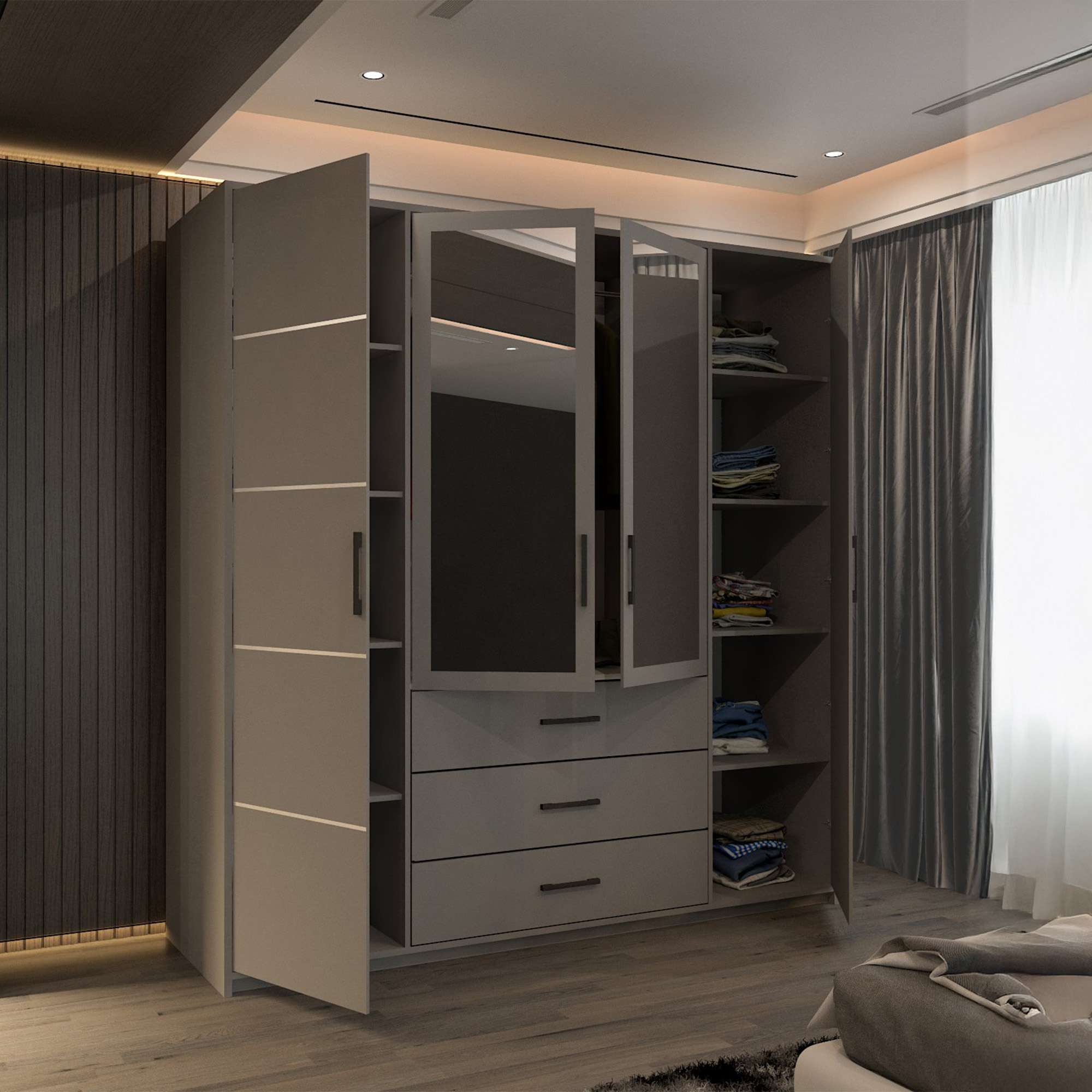 Grey belluno open Door