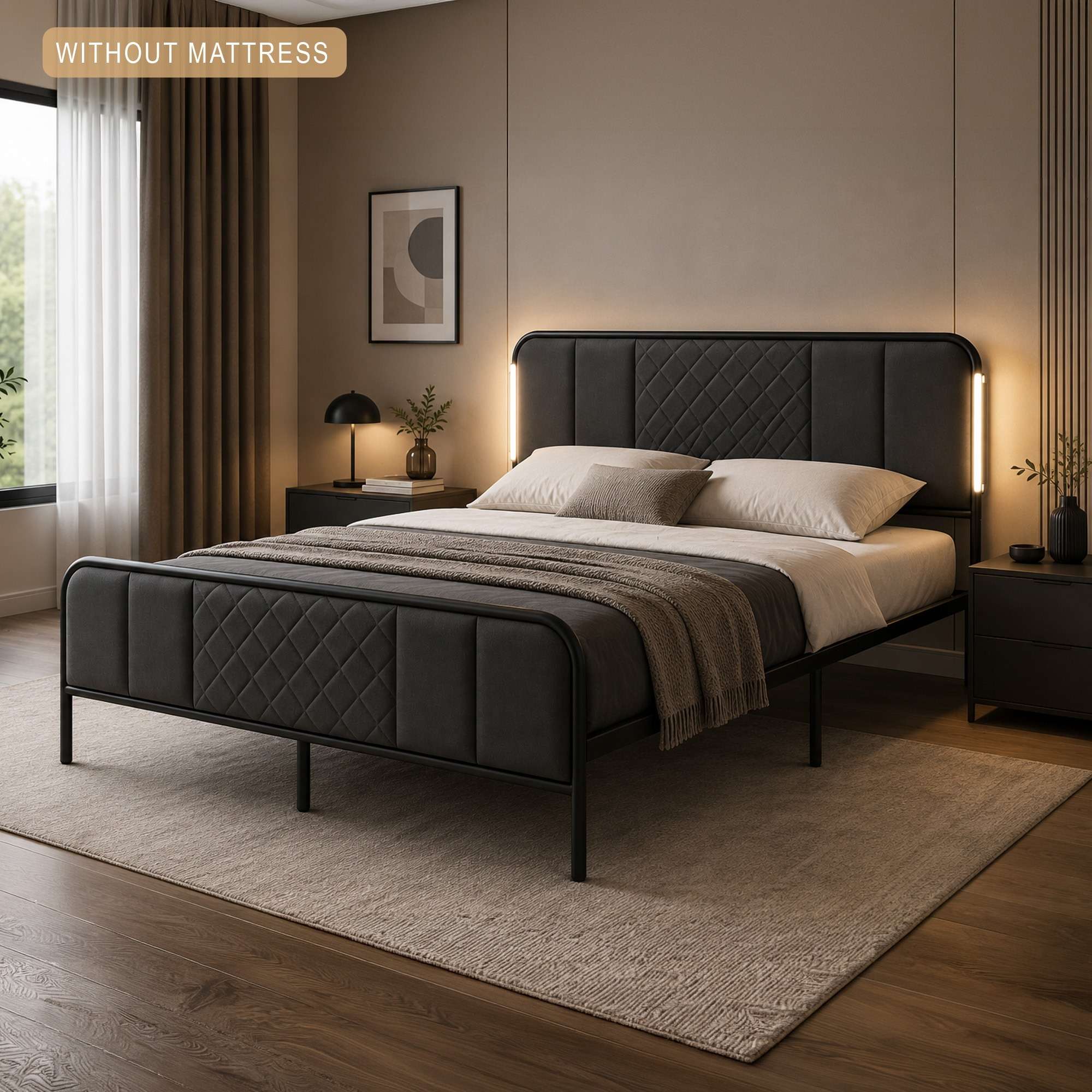 LED Bed Frame 002 WITHOUT MATTRESS