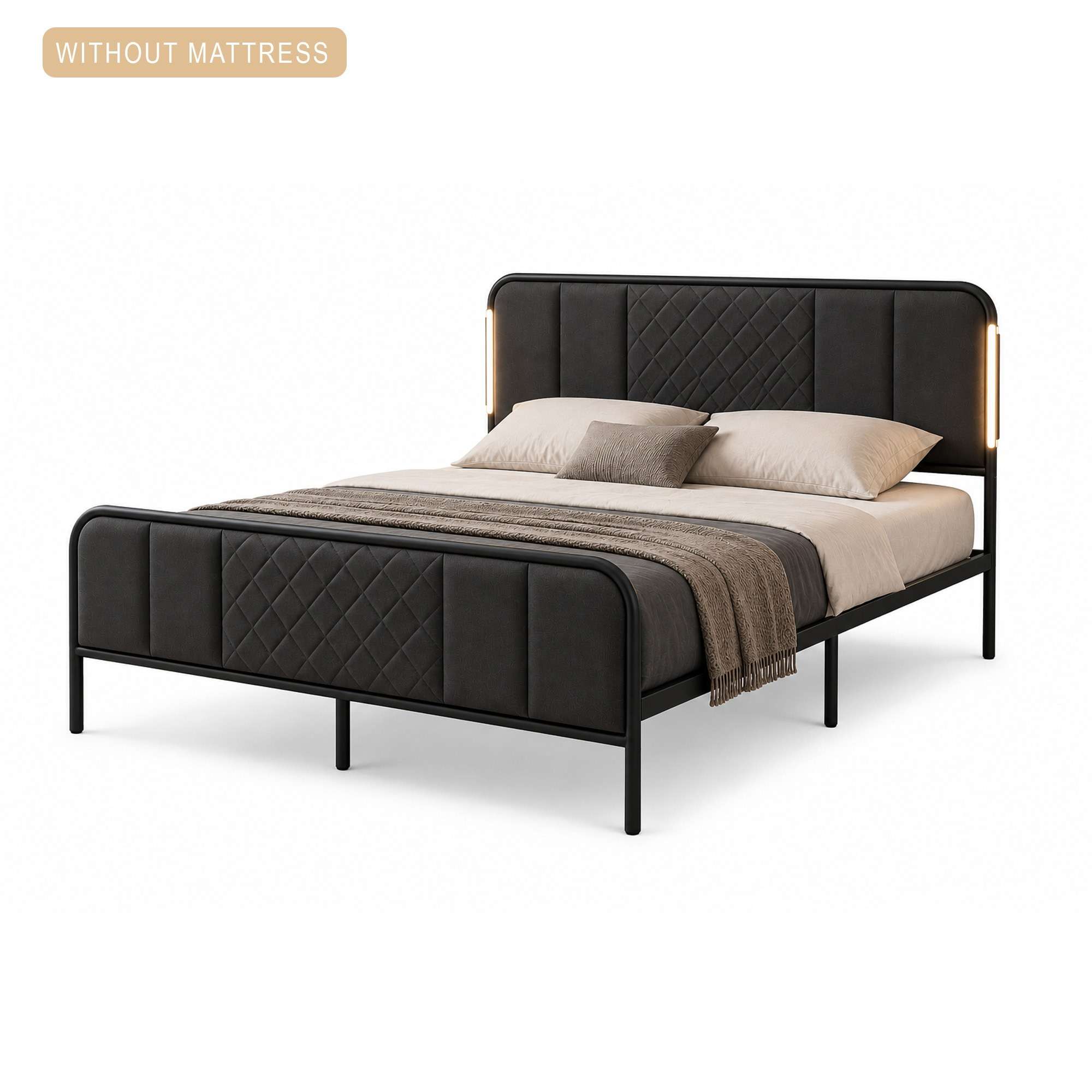 LED Bed Frame PNG Without Mattress
