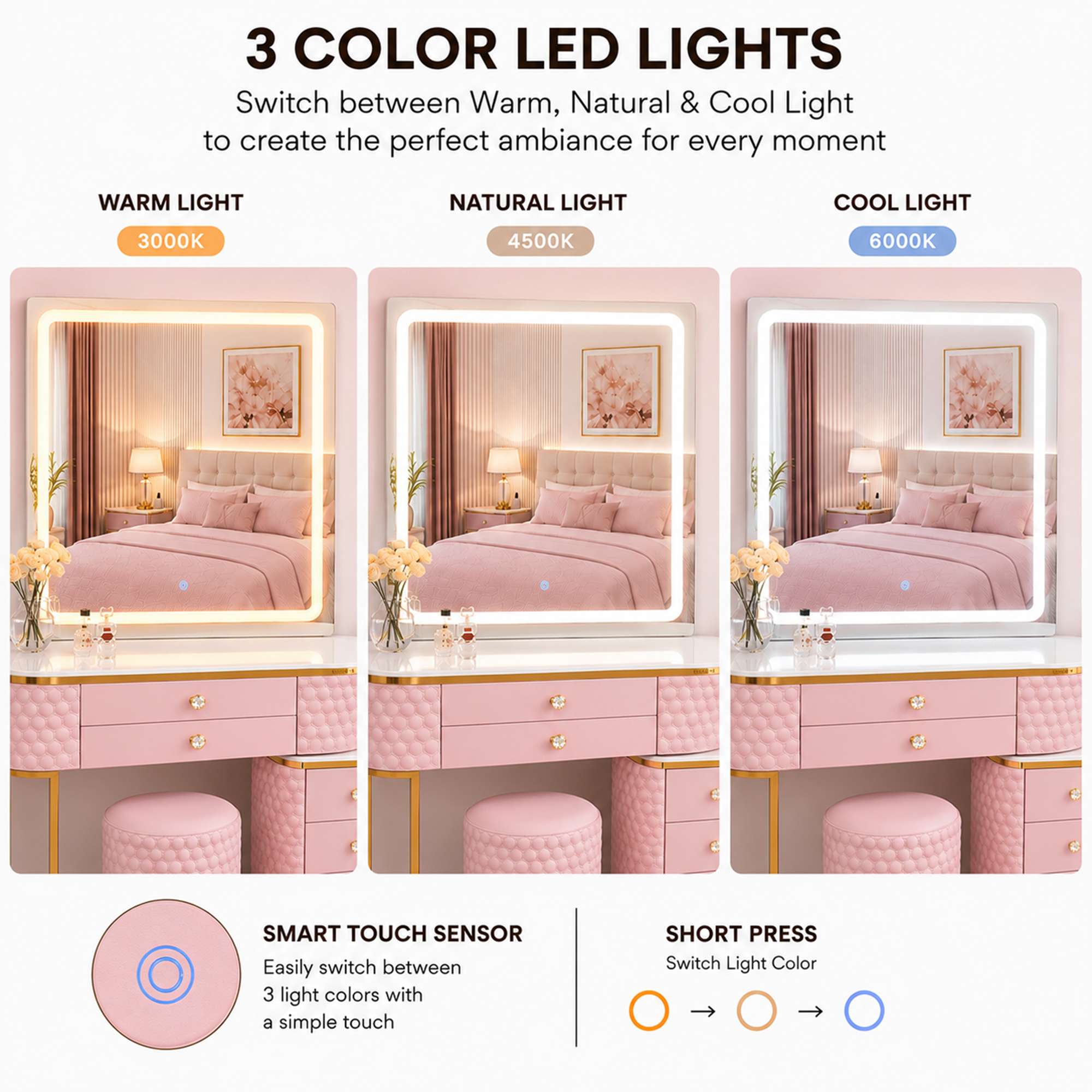 Mirror Lights 3 Options_pink