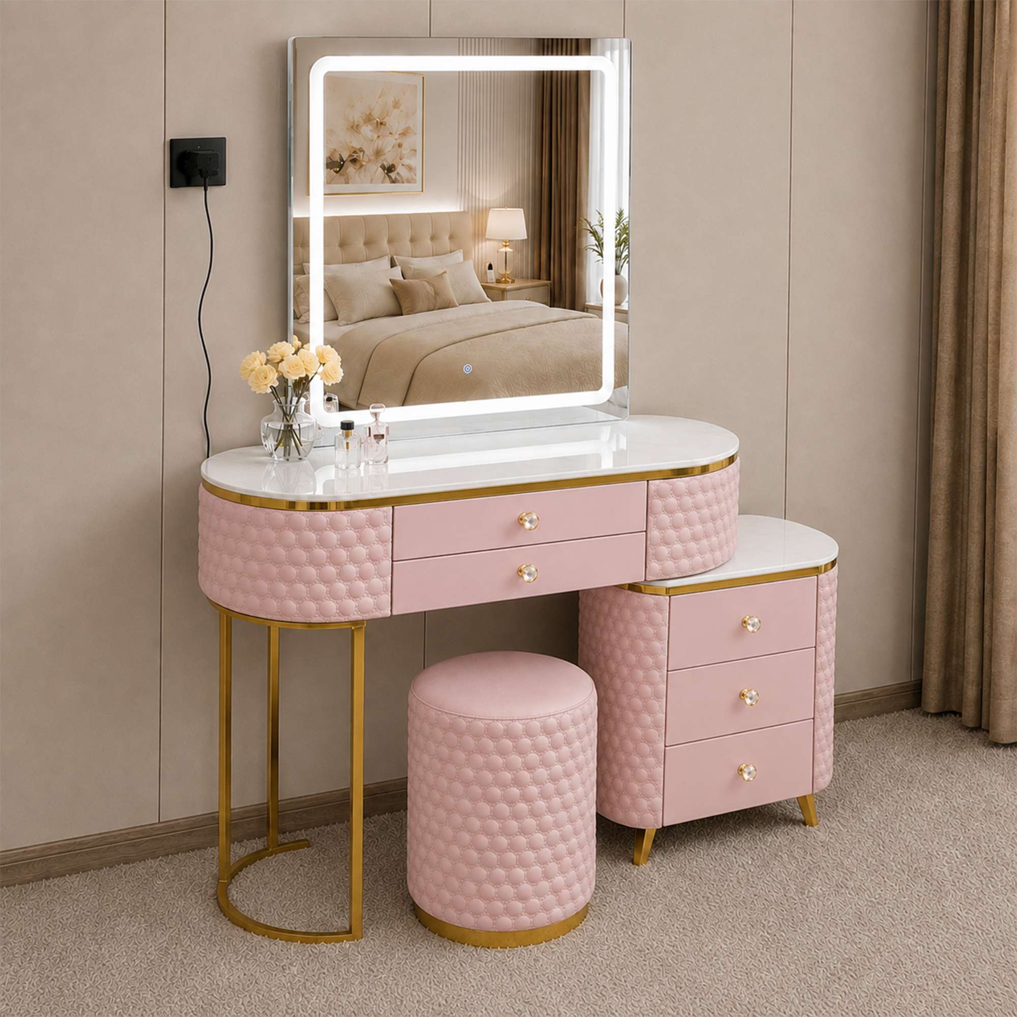 SW2 Square Mirror Pink Dressing_