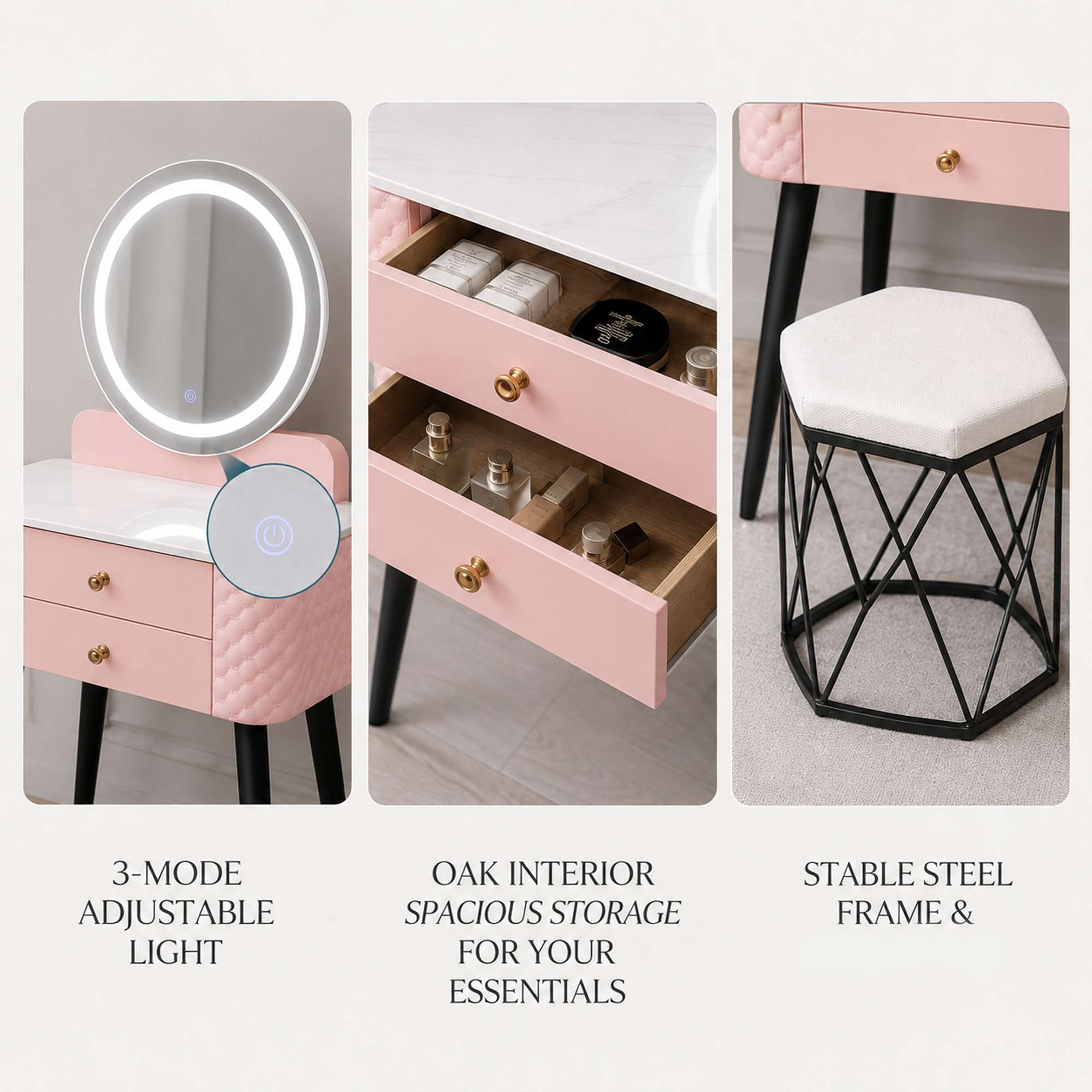 sw3 dressing table Pink feature 01