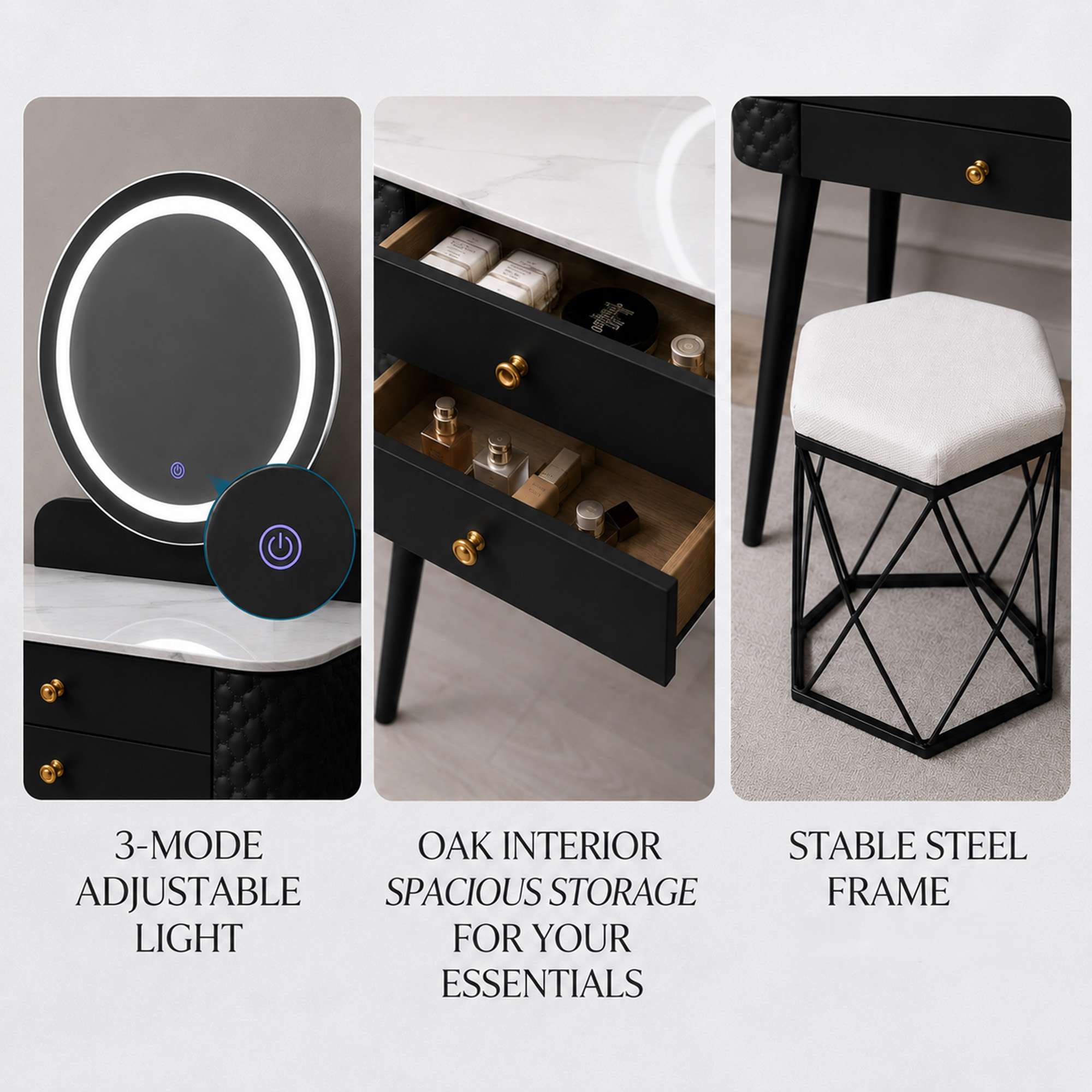 sw3 dressing table black feature